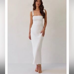 Park & Fifth Dalton Dress White Jacquard Bows Bridal Wedding Size Medium